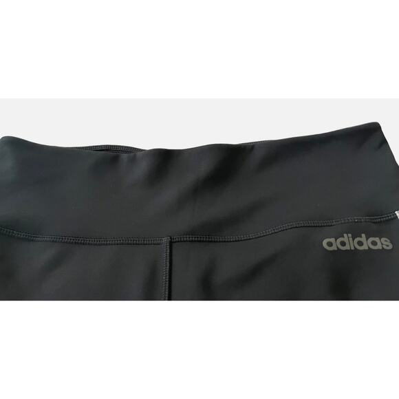 ADIDAS CLIMALITE HI-RISE STRT LEG ACTIVEWEAR LEGGINGS, WOMENS, L, BLACK & WHITE - Picture 2 of 10